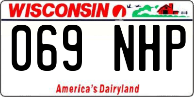 WI license plate 069NHP