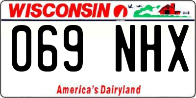 WI license plate 069NHX