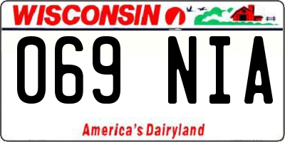 WI license plate 069NIA