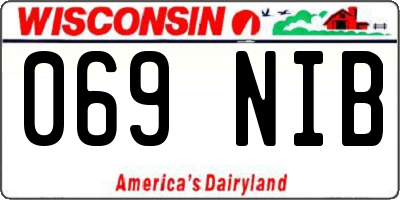 WI license plate 069NIB