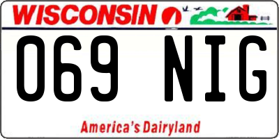 WI license plate 069NIG