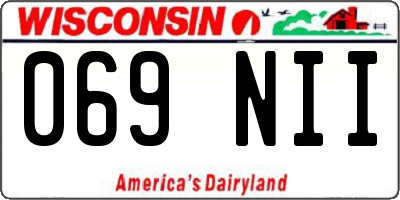 WI license plate 069NII