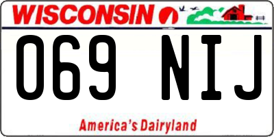 WI license plate 069NIJ
