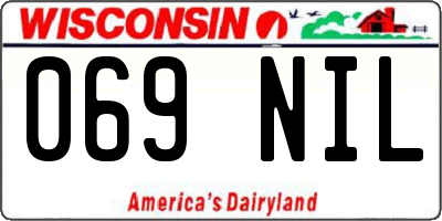 WI license plate 069NIL
