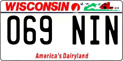WI license plate 069NIN