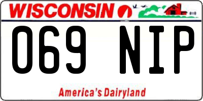 WI license plate 069NIP