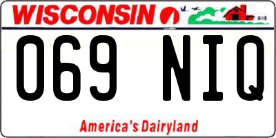 WI license plate 069NIQ