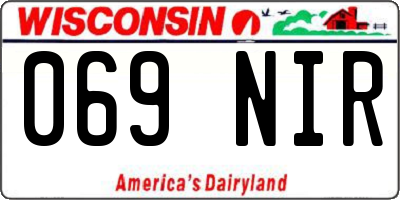 WI license plate 069NIR