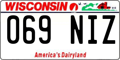 WI license plate 069NIZ