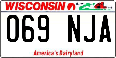 WI license plate 069NJA