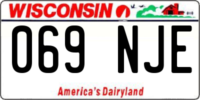 WI license plate 069NJE