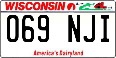 WI license plate 069NJI