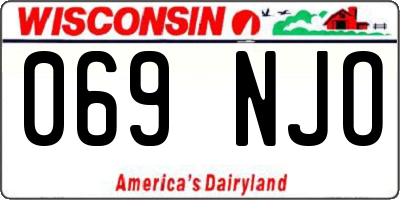 WI license plate 069NJO