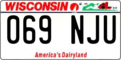 WI license plate 069NJU