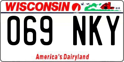 WI license plate 069NKY
