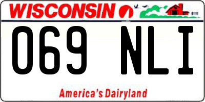 WI license plate 069NLI