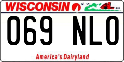 WI license plate 069NLO