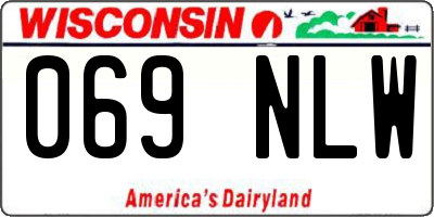WI license plate 069NLW