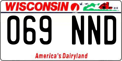WI license plate 069NND