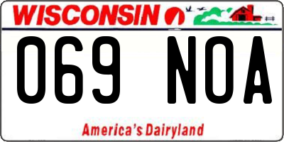 WI license plate 069NOA