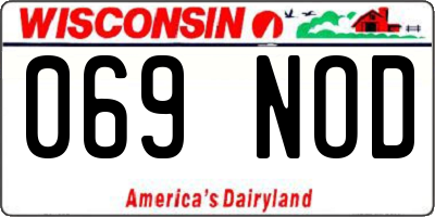 WI license plate 069NOD