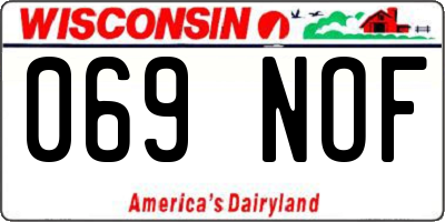 WI license plate 069NOF