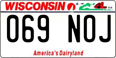 WI license plate 069NOJ