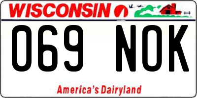 WI license plate 069NOK