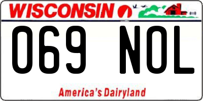 WI license plate 069NOL