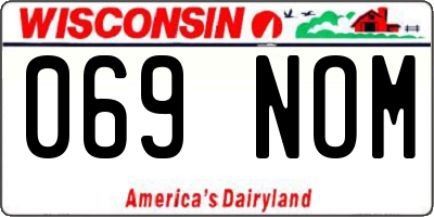 WI license plate 069NOM