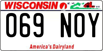 WI license plate 069NOY