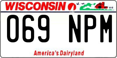 WI license plate 069NPM
