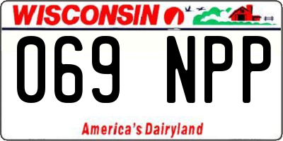 WI license plate 069NPP