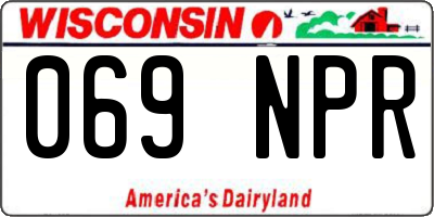 WI license plate 069NPR