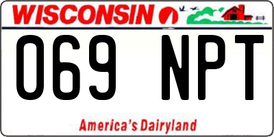 WI license plate 069NPT