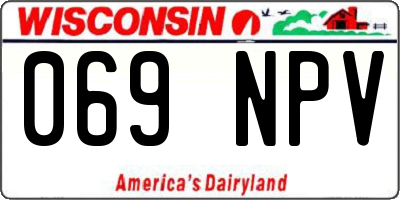 WI license plate 069NPV