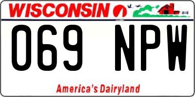 WI license plate 069NPW