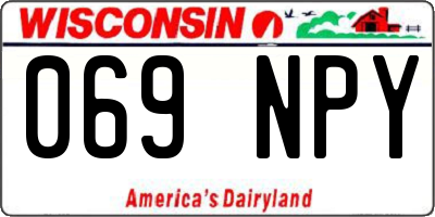 WI license plate 069NPY