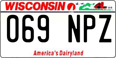 WI license plate 069NPZ