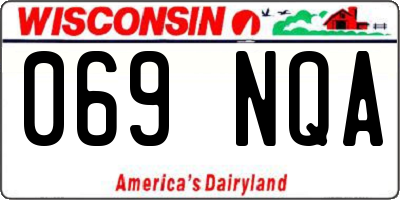 WI license plate 069NQA