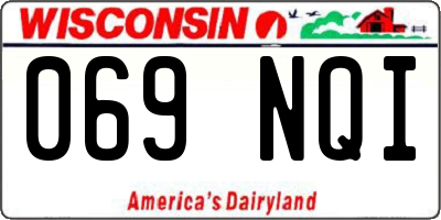 WI license plate 069NQI