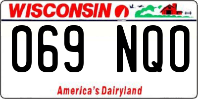 WI license plate 069NQO