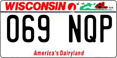 WI license plate 069NQP