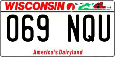 WI license plate 069NQU