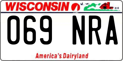 WI license plate 069NRA