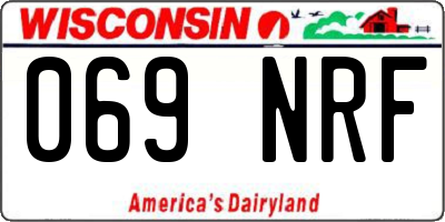 WI license plate 069NRF