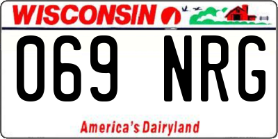 WI license plate 069NRG