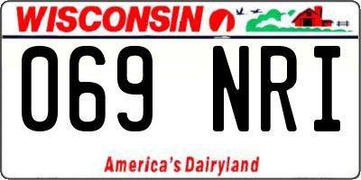 WI license plate 069NRI