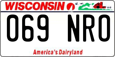 WI license plate 069NRO