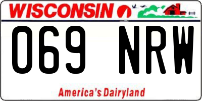 WI license plate 069NRW